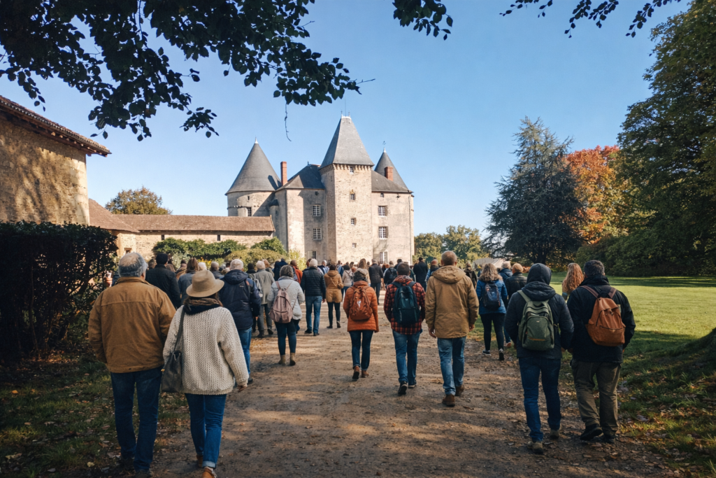 public LFF devant chateau